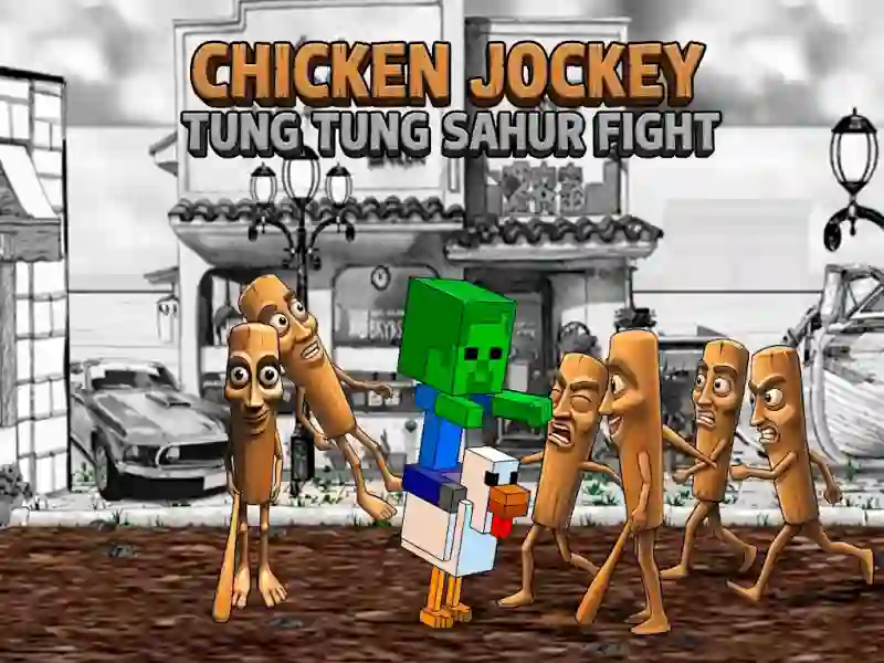 Chicken Jockey Tung Tung Sahur Fight — безплатна онлайн игра