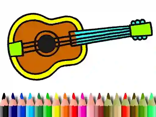 Back To School: Music Instrument Coloring Book — безплатна онлайн игра