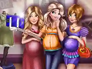 Princesses Pregnant Selfie — безплатна онлайн игра