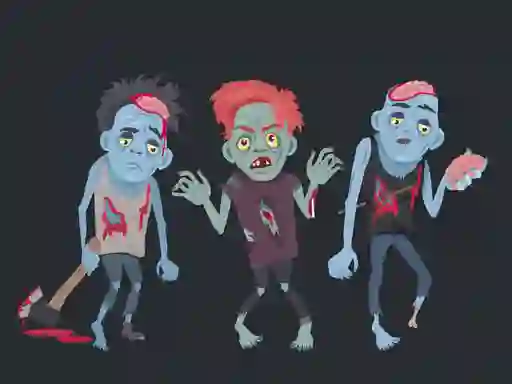 Zombies and Skeletons Coloring — безплатна онлайн игра