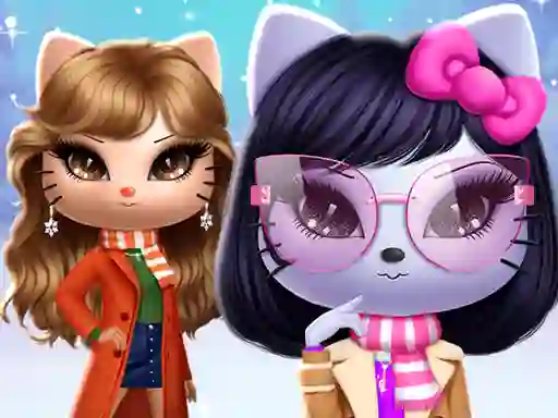 Kitty Squad Winter Dress Up — безплатна онлайн игра