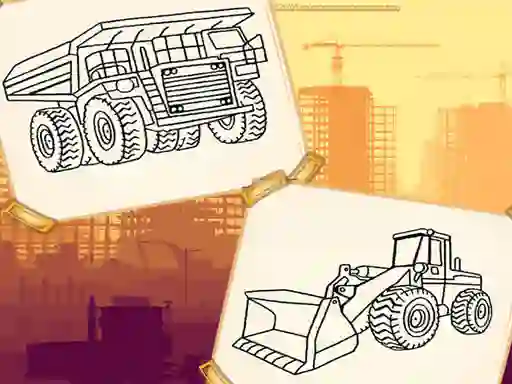 Construction Trucks Coloring — безплатна онлайн игра