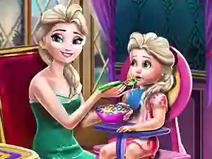 Ice Queen Toddler Feed — безплатна онлайн игра
