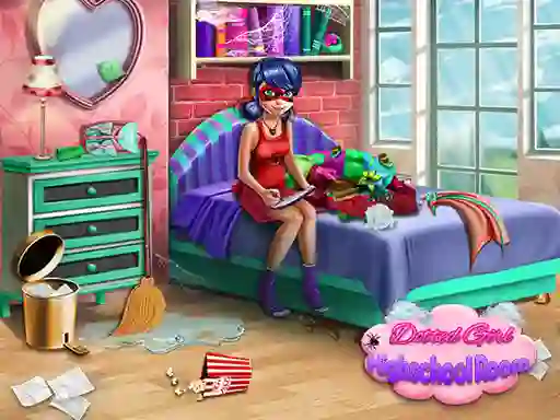 Dotted Girl: Highschool room — безплатна онлайн игра