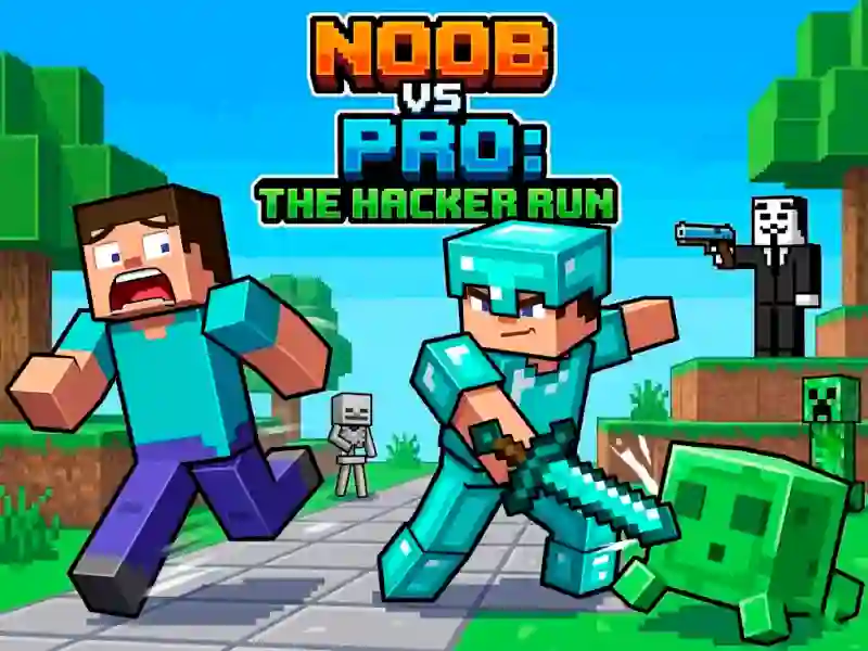 Noob vs Pro Help Hacker danger Hacker — безплатна онлайн игра