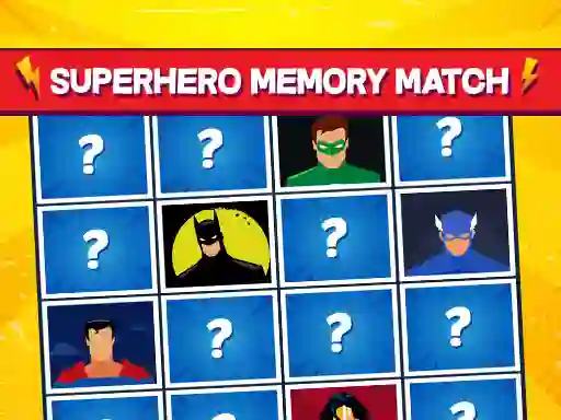 Superhero Memory Match — безплатна онлайн игра