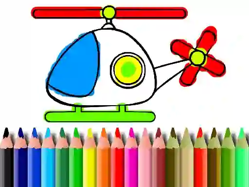 Back To School Helicopter Coloring — безплатна онлайн игра