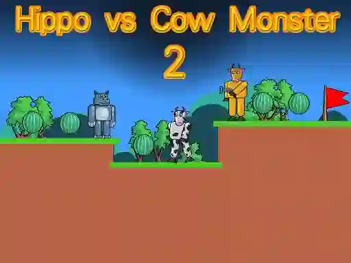 Hippo vs Cow Monster 2 — безплатна онлайн игра