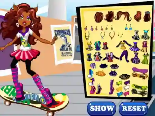 Clawdeen skates — безплатна онлайн игра