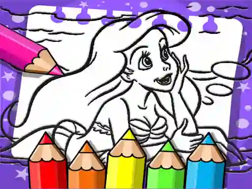 Ariel The Mermaid Coloring Book — безплатна онлайн игра