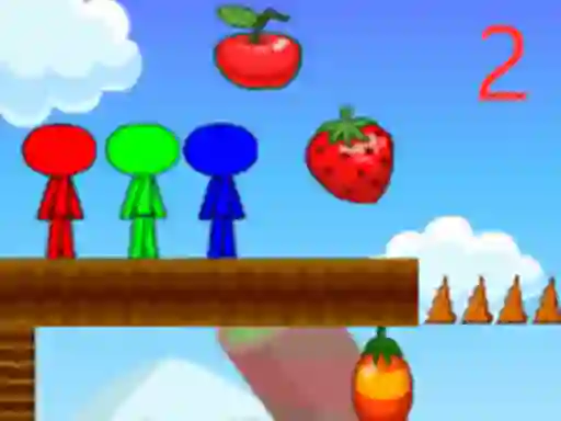 Stickman Bros In Fruit Island 2 — безплатна онлайн игра