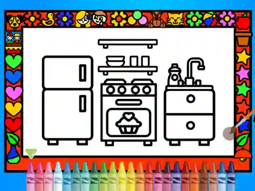 Color and Decorate Rooms — безплатна онлайн игра