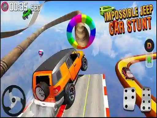 GT Jeep Impossible Mega Dangerous Track — безплатна онлайн игра