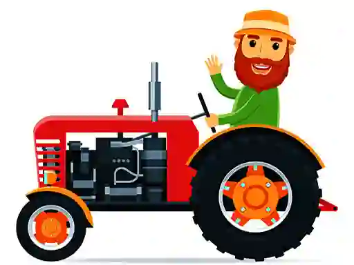 Cartoon Farm Traktors — безплатна онлайн игра