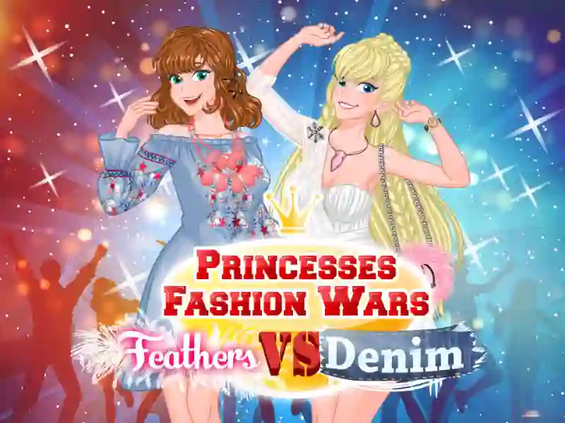 Princesses Fashion Wars Feathers VS Denim — безплатна онлайн игра