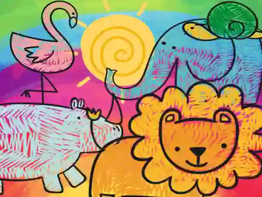 Little Animals Coloring — безплатна онлайн игра