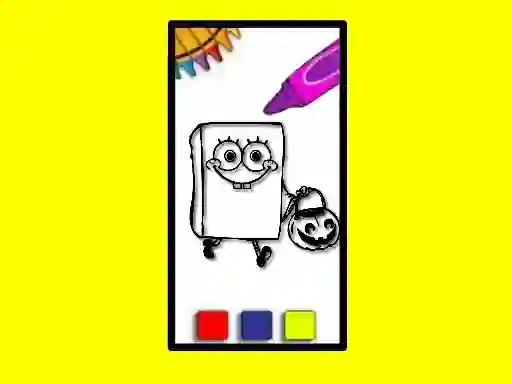 SpobgeBob Halloween Coloring Book — безплатна онлайн игра