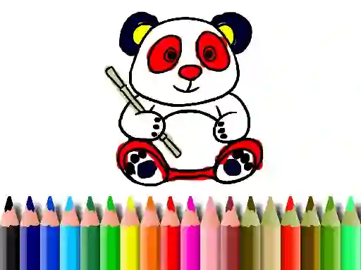 Back To School: Panda Coloring — безплатна онлайн игра