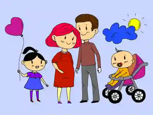 Happy Family Coloring Book — безплатна онлайн игра