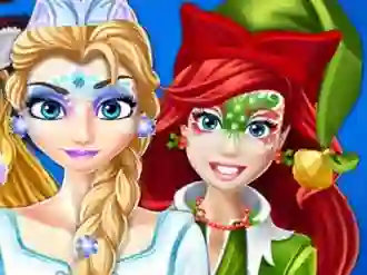 Christmas Face Painting — безплатна онлайн игра