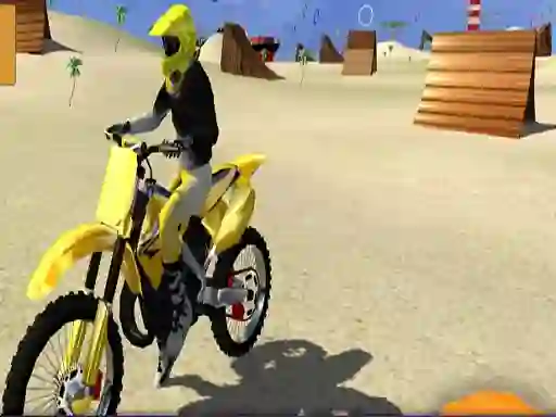 Motor Cycle Beach Stunt — безплатна онлайн игра