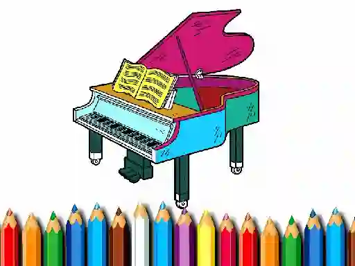 Back To School: Piano Coloring Book — безплатна онлайн игра