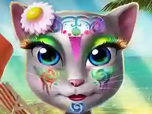 Kitty Beach Makeup — безплатна онлайн игра