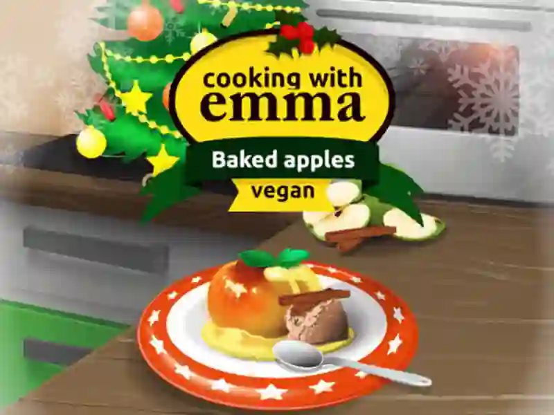 Cooking with Emma Baked Apples vegan — безплатна онлайн игра