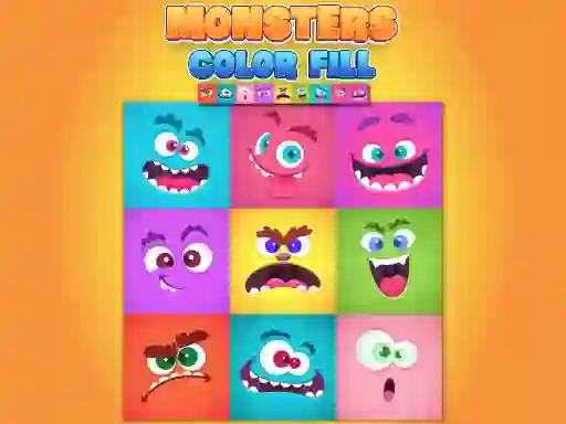 Monsters Color Fill — безплатна онлайн игра