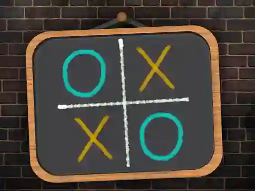 Tic Tac Toe blackboard — безплатна онлайн игра