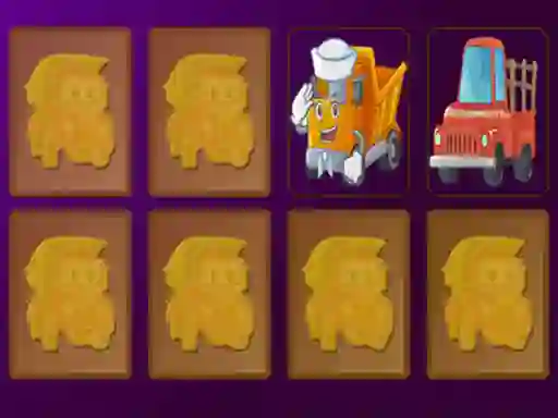 Cartoon Trucks Memory — безплатна онлайн игра