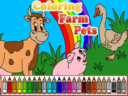 Coloring Farm Pets — безплатна онлайн игра