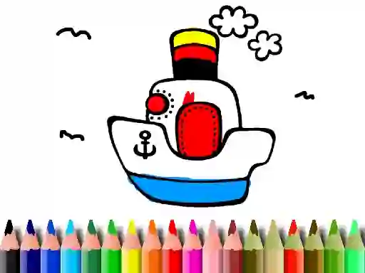 Back to School: Boat Coloring — безплатна онлайн игра