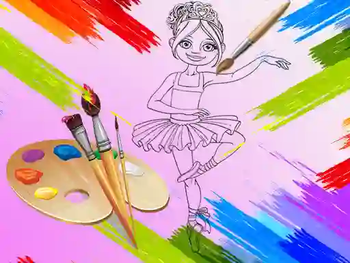 Little Ballerinas Coloring — безплатна онлайн игра
