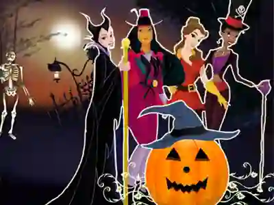 Princesses Halloween Night — безплатна онлайн игра