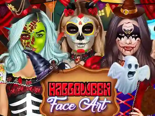 Kylie Jenner Halloween Face Art — безплатна онлайн игра