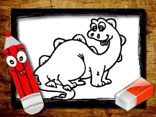 Back To School: Dinosaur Coloring Book — безплатна онлайн игра