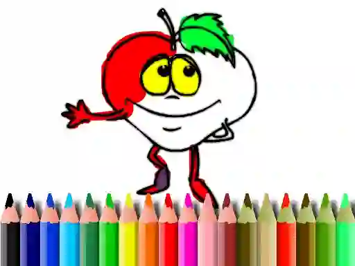 Back To School: Fruits Coloring — безплатна онлайн игра
