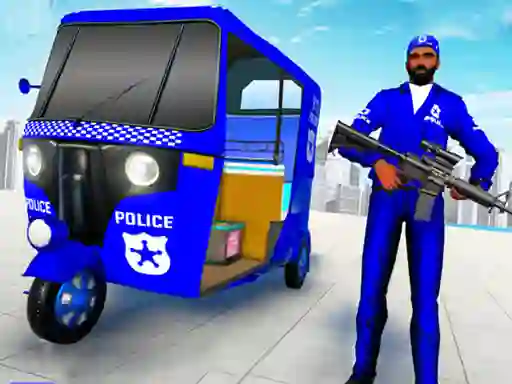 Police Auto Rickshaw Taxi — безплатна онлайн игра
