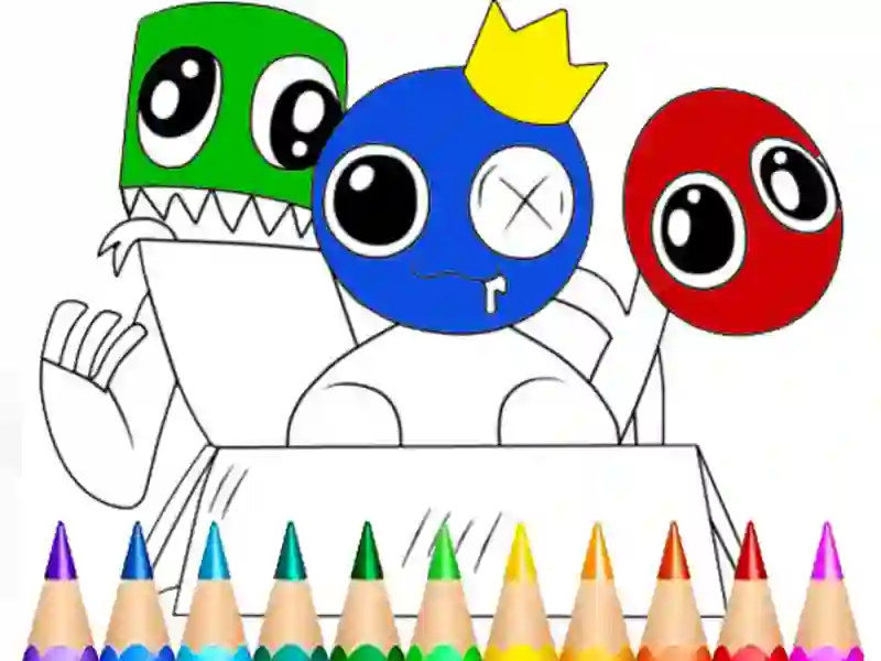 Rainbow Friends Coloring Book — безплатна онлайн игра
