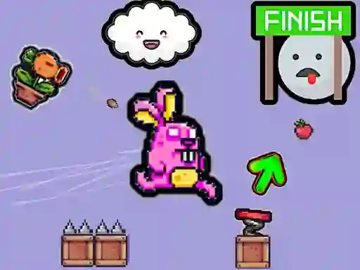 Cute Rabbit's Challenging Adventure — безплатна онлайн игра