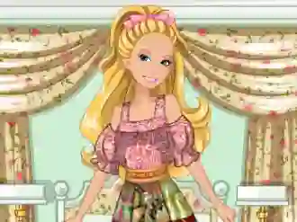 Barbie's Patchwork Peasant Dress — безплатна онлайн игра