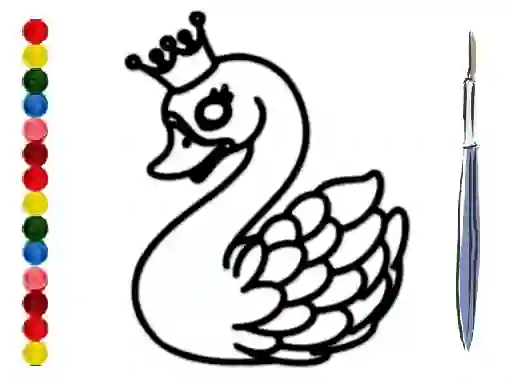 Back To School: Swan Coloring Book — безплатна онлайн игра