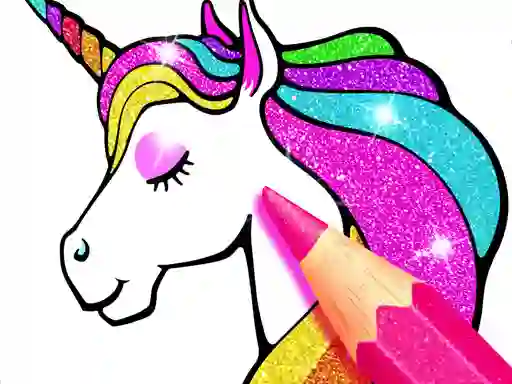 Unicorn Coloring Book Glitter — безплатна онлайн игра
