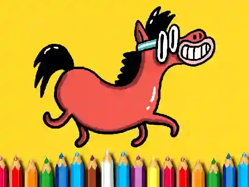 Back To School: Pony Coloring Book — безплатна онлайн игра