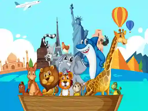 Crazy Friends Travel The World Puzzle — безплатна онлайн игра