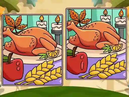 Thanksgiving Spot The Differences — безплатна онлайн игра