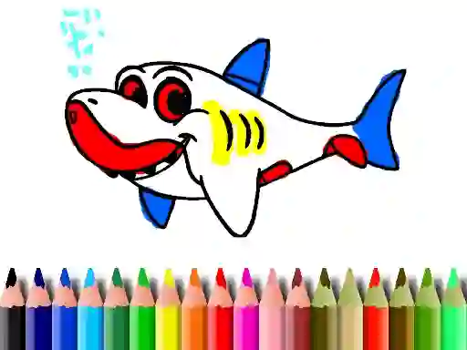 Back To School: Shark Coloring Book — безплатна онлайн игра