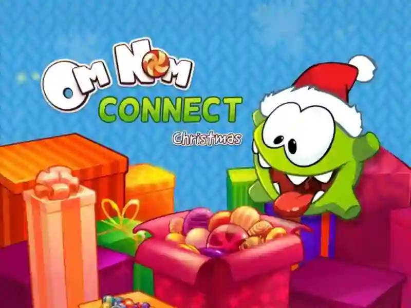 Om Nom Connect Christmas — безплатна онлайн игра