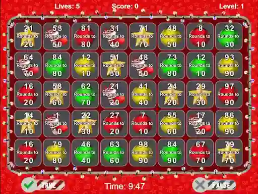 Christmas Number Crunch Rounding — безплатна онлайн игра